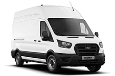 Silver Ford Transit Long Wheelbase